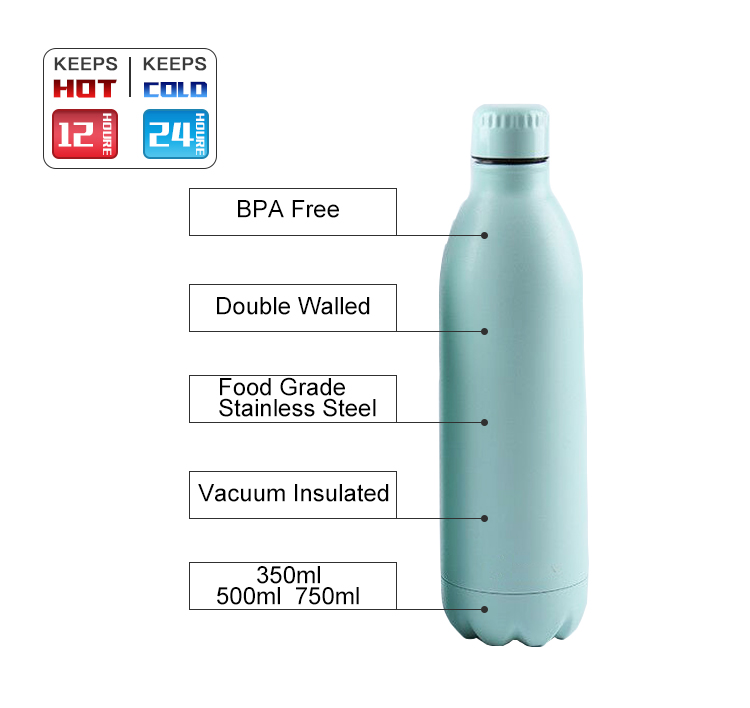 High Grade Double Wall 304 Stainless Steel 500ml Vacuum Insulated Flasks&Thermoses