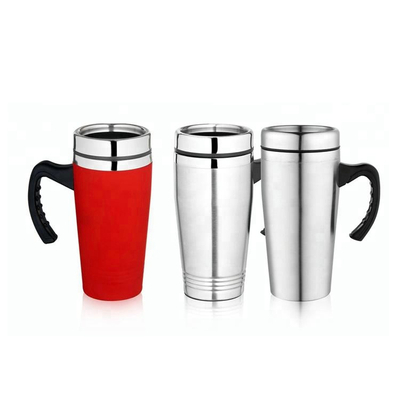 18/8 304 Stainless Steel Thermos Eco Friendly Coffee Travel Mug With Lid And Handle