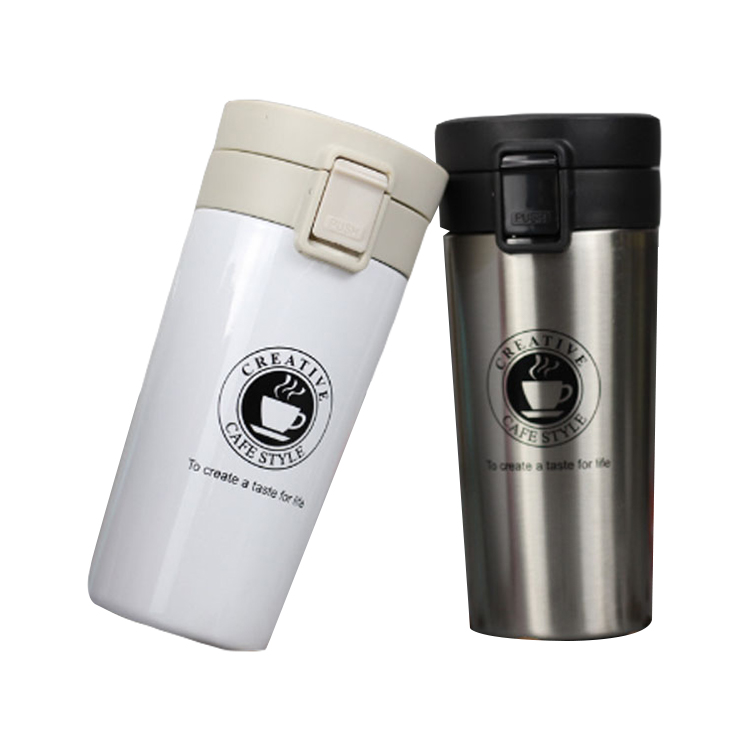 Travel Spill Proof Thermal Coffee Mug Stainless Steel Reusable 8545